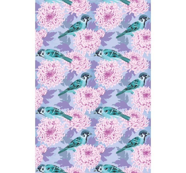 Birds Among Blooms flowers and plant blind - TenStickers