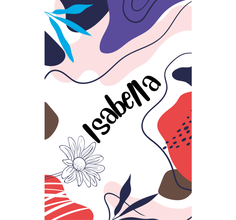 Floral name motif modern blind - TenStickers