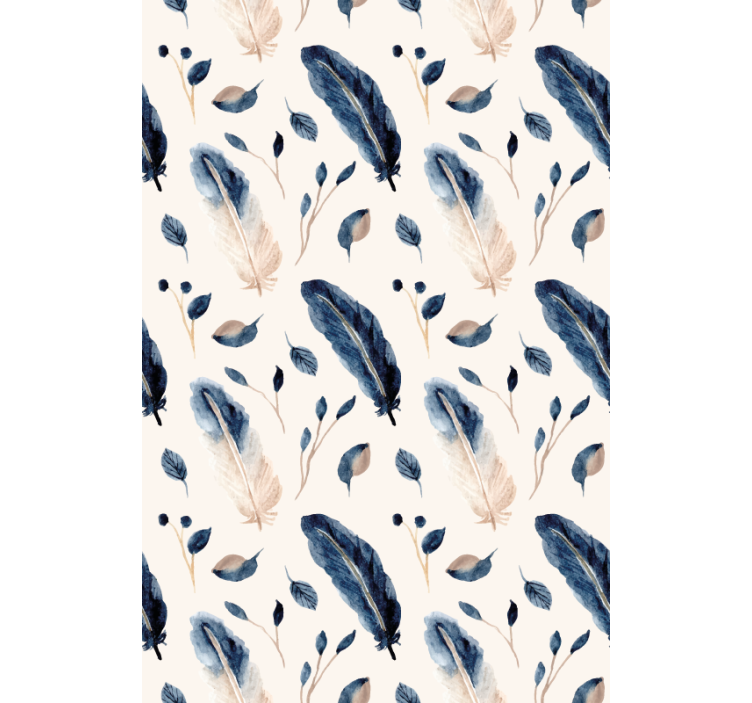 Elegant feather pattern flowers and plant blind - TenStickers
