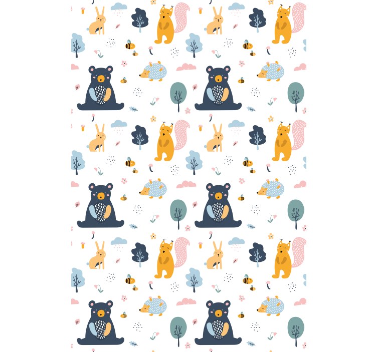 Nordic forest creatures animal blind - TenStickers