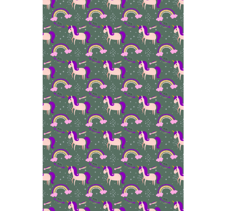 Purple unicorn pattern childrens blind - TenStickers