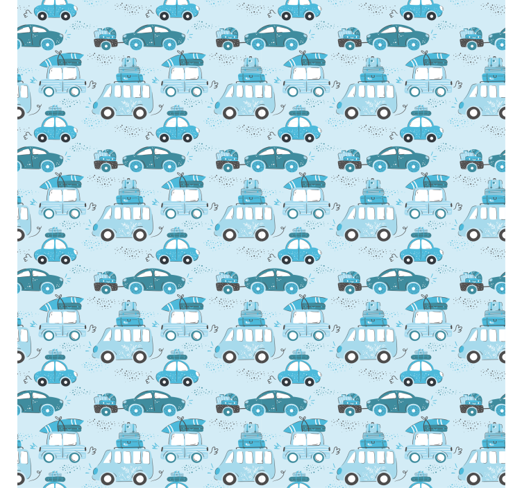 Blue cars pattern childrens blind - TenStickers