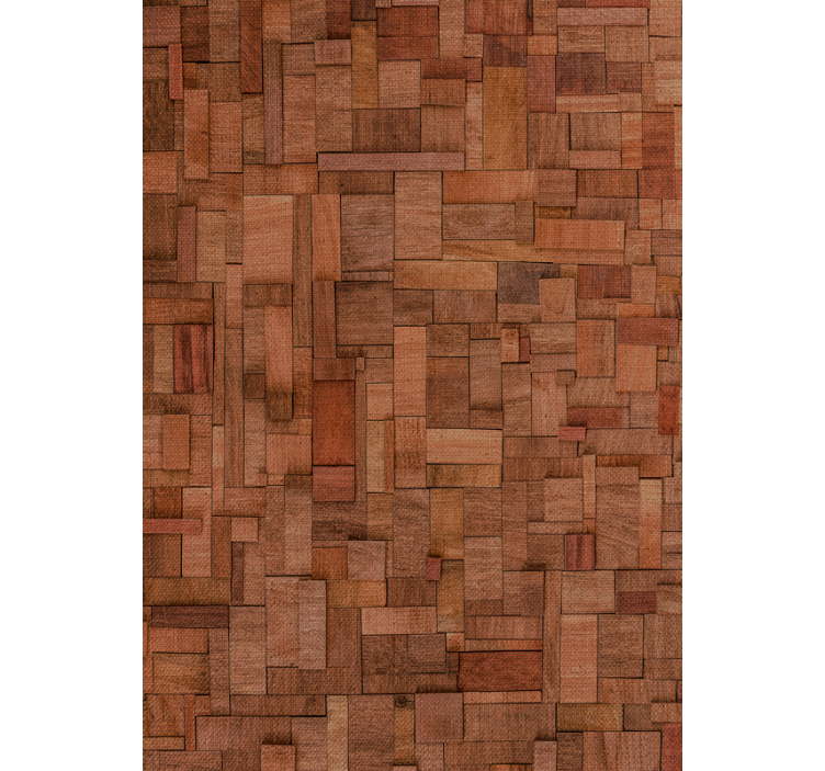 Wooden tile arrangement texture and pattern blind - TenStickers