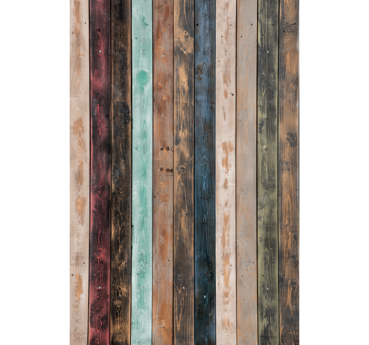 Colorful rustic wooden planks texture and pattern blind - TenStickers