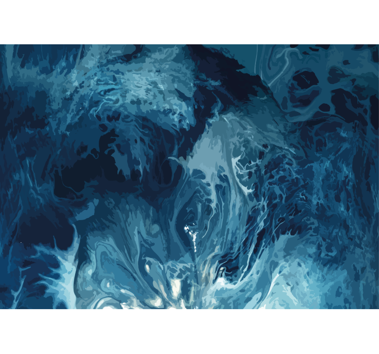 Fluid Ocean Waves texture and pattern blind - TenStickers