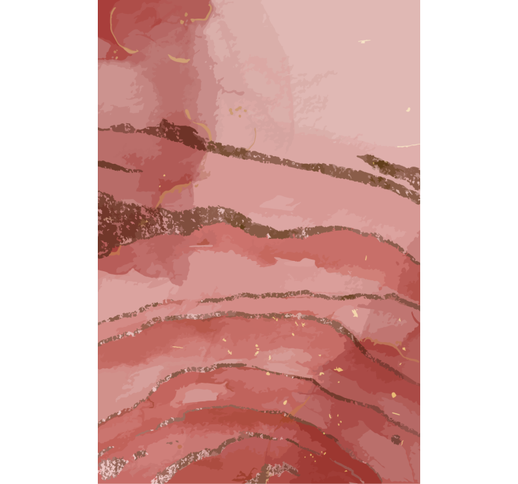 Glitter Gilded Waves Blind painting - TenStickers