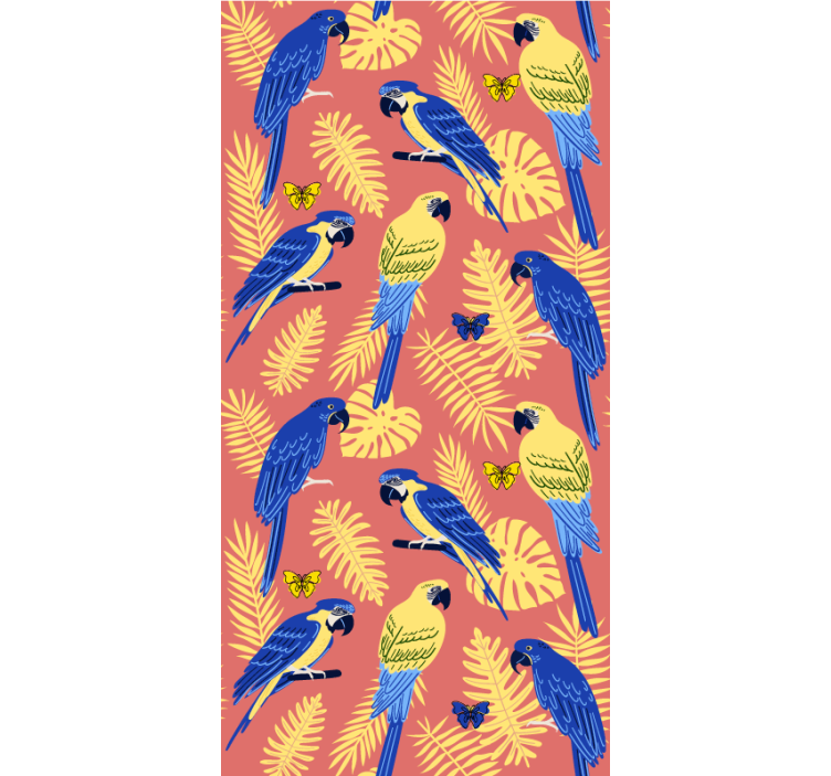 Colorful Parrots Display animal blind - TenStickers