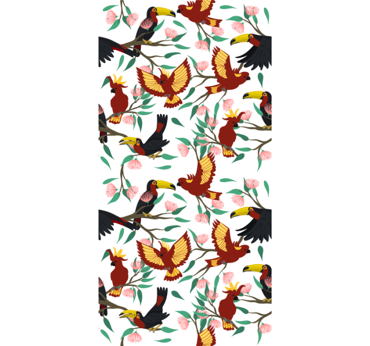 Tropical Bird Patterns animal blind - TenStickers