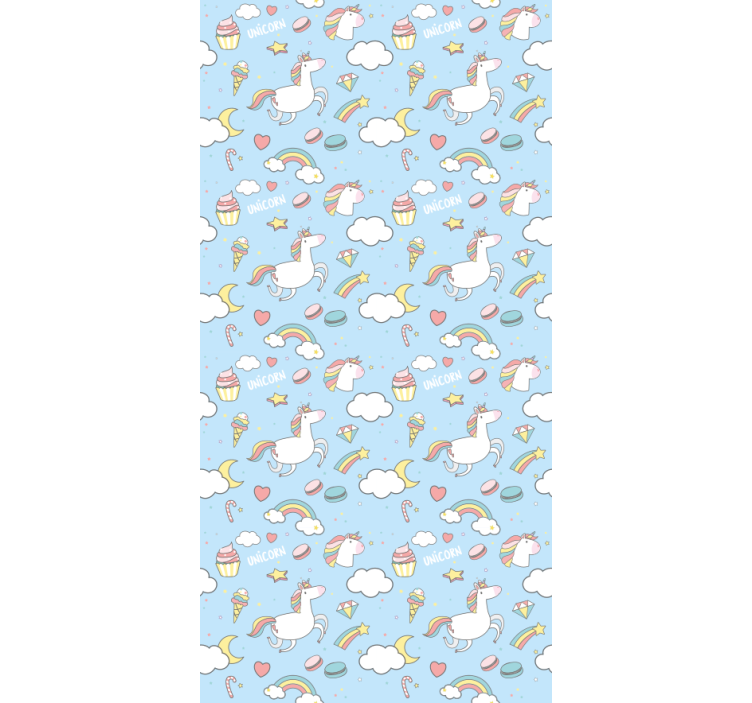 Cute unicorns and rainbows childrens blind - TenStickers