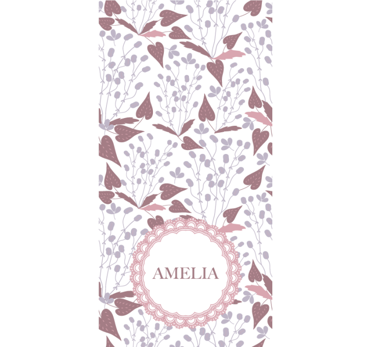 CUSTOM NAME FLOWER PATTERN flowers and plant blind - TenStickers