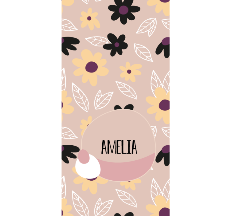 Custom Floral Name Design customised blind - TenStickers