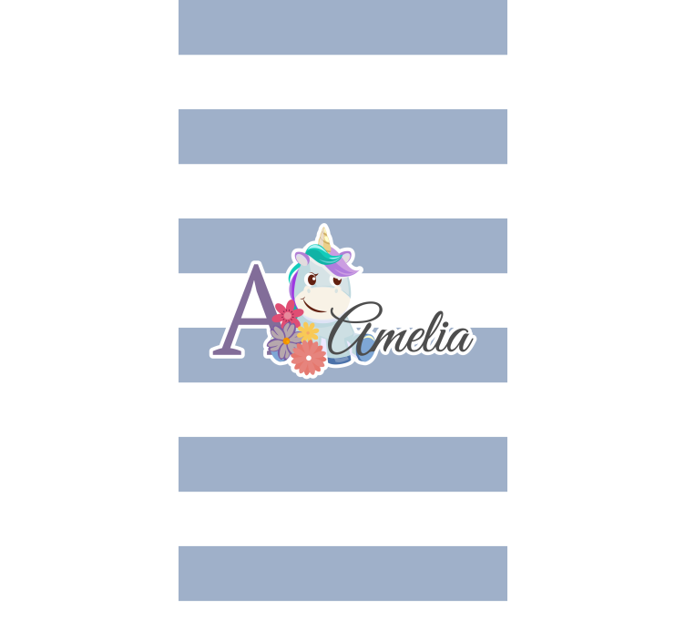 Unicorn name personalised childrens blind - TenStickers