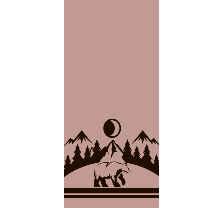 Bear and Mountains animal blind - TenStickers