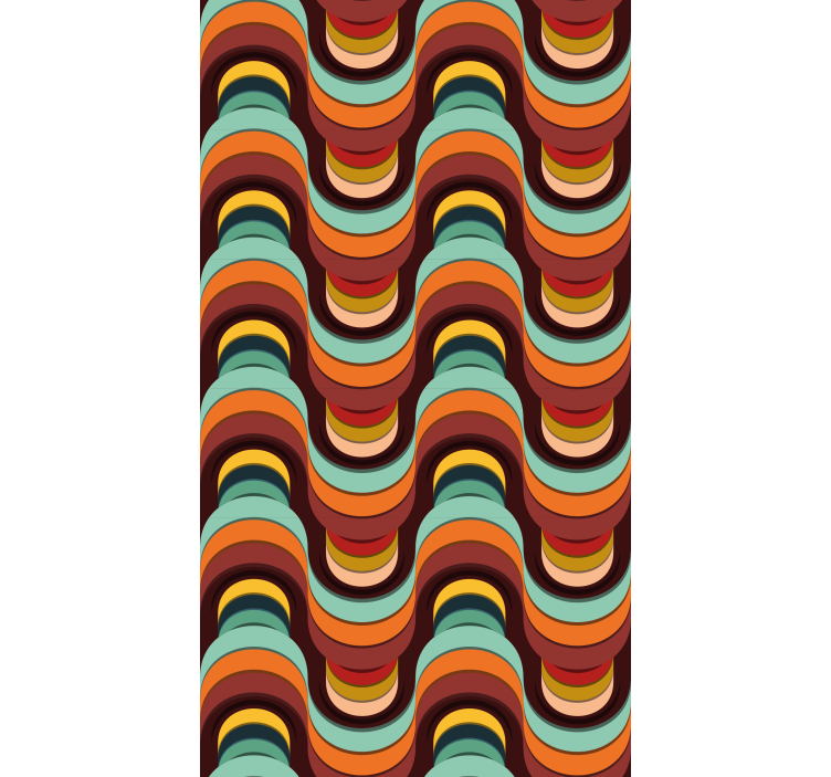 Retro wave pattern more vintage roller blind - TenStickers