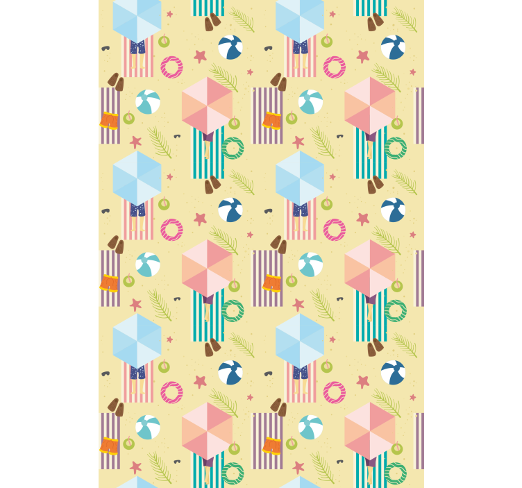 Beach umbrella motif funky roller blind - TenStickers