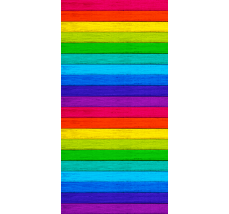 Rainbow wooden planks texture and pattern blind - TenStickers