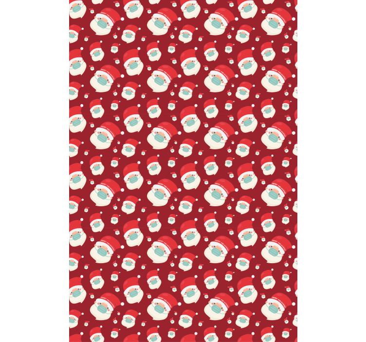 Santa faces with mask funky roller blind - TenStickers
