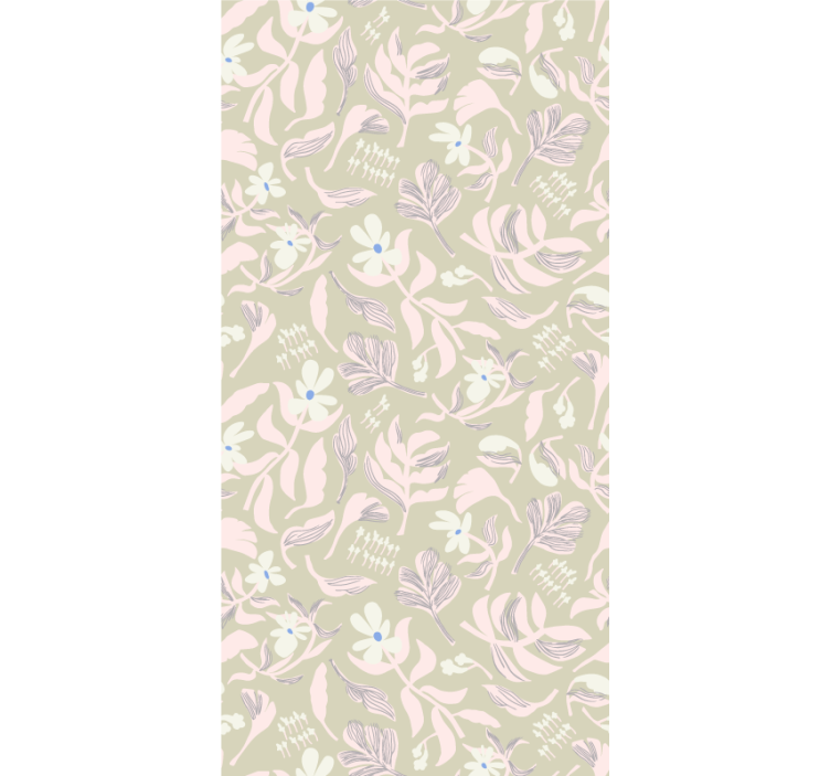 Beige leaf theme flowers and plant blind - TenStickers