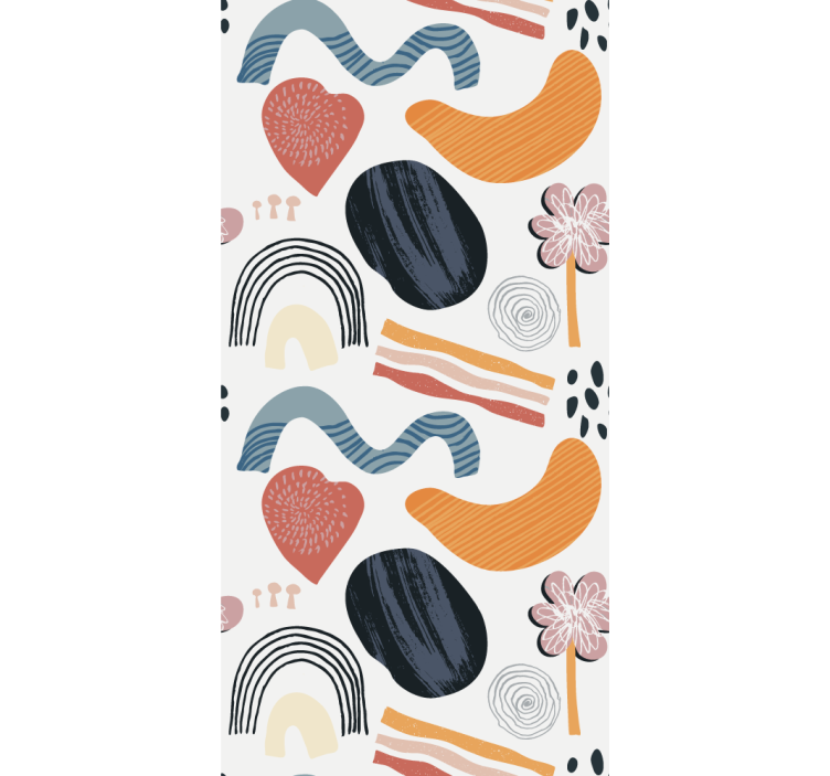 Abstract Pastel Shapes Blind painting - TenStickers