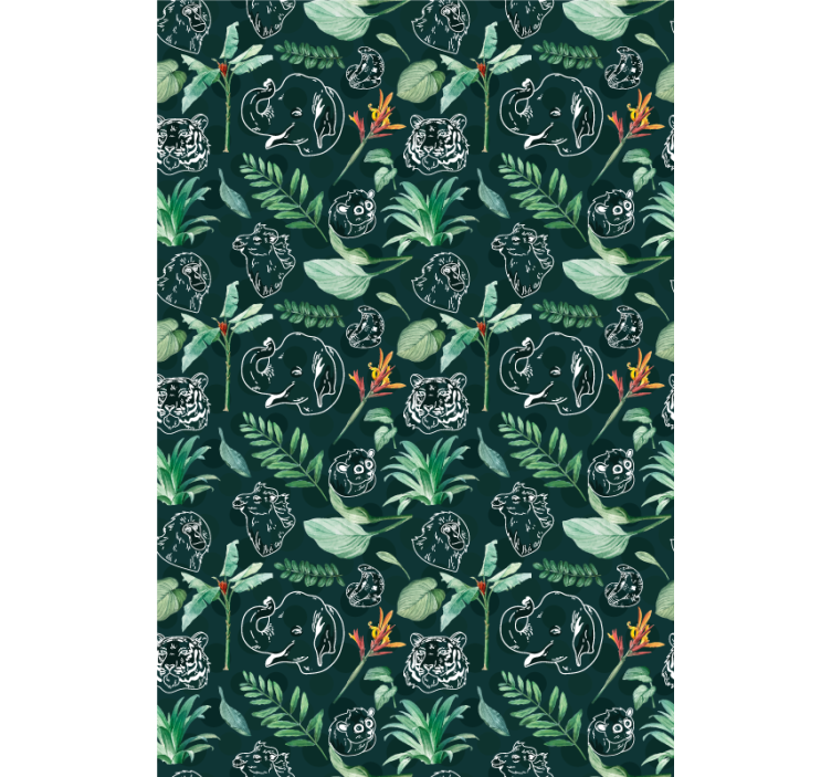 Animal blind floral design - TenStickers