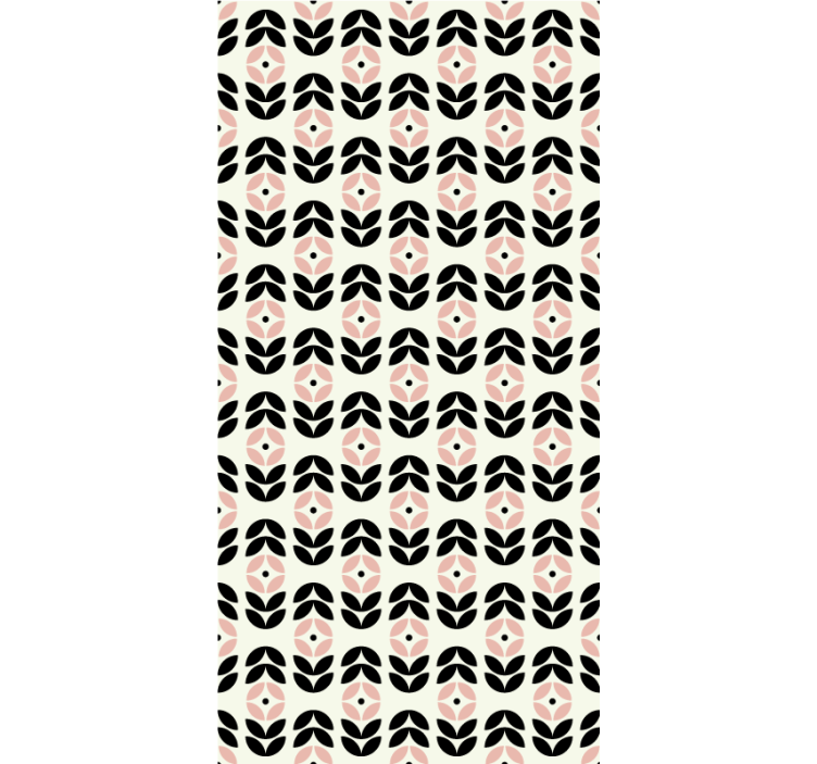 Geometric repetition beige flower blind - TenStickers