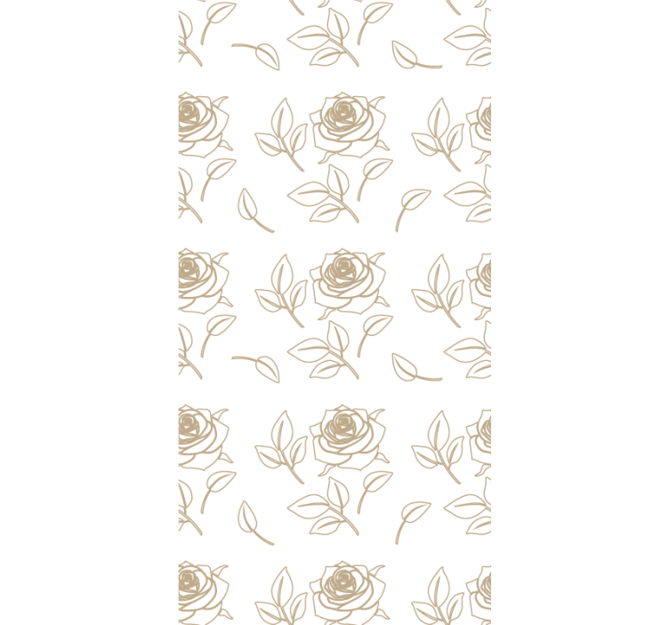 Delicate Rose Pattern flowers and plant blind - TenStickers