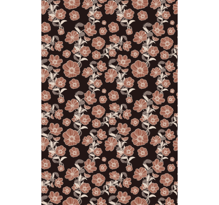 Vintage dark pattern flower blind - TenStickers