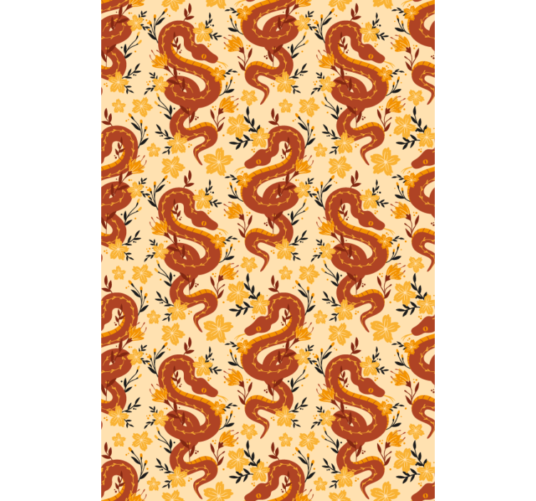 Serpent With Flowers animal blind - TenStickers