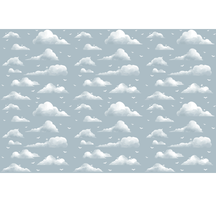 Fluffy grey pattern cloud blind - TenStickers