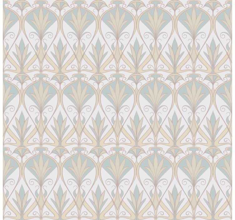 Botanical retro floral pattern roller blind - TenStickers