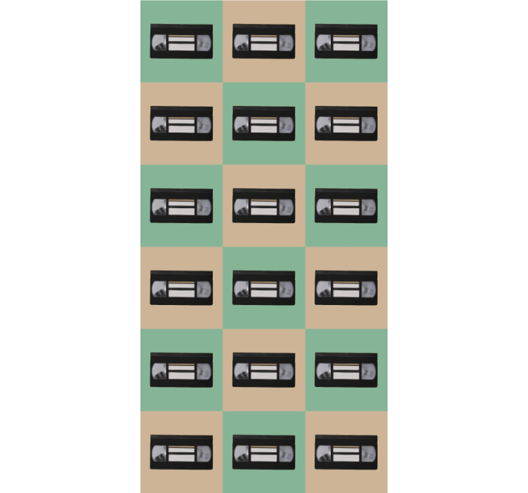 Retro tape pattern more vintage roller blind - TenStickers