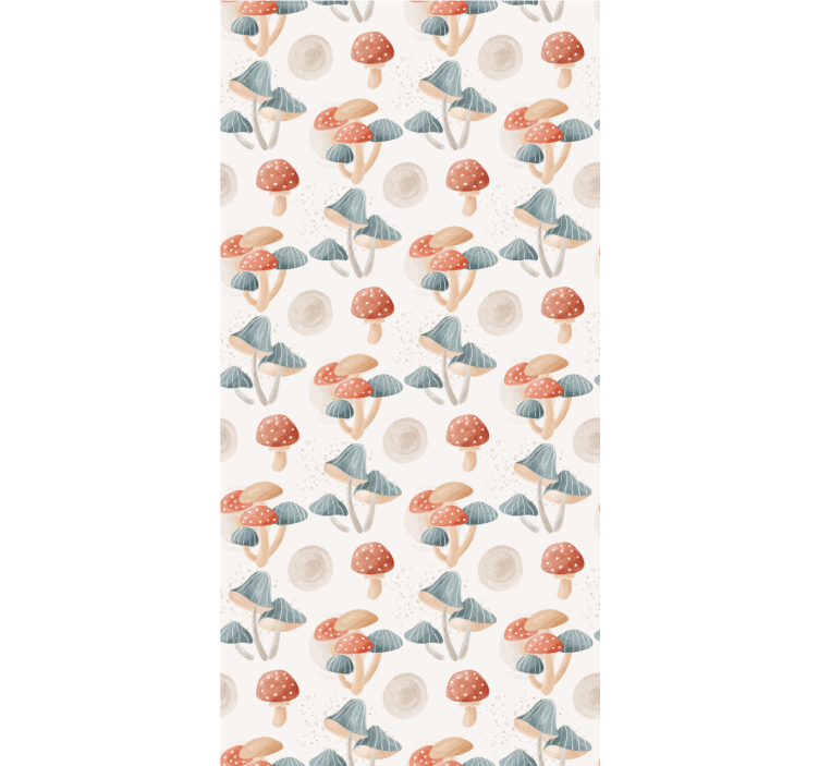 Watercolor mushroom pattern Modern blind - TenStickers