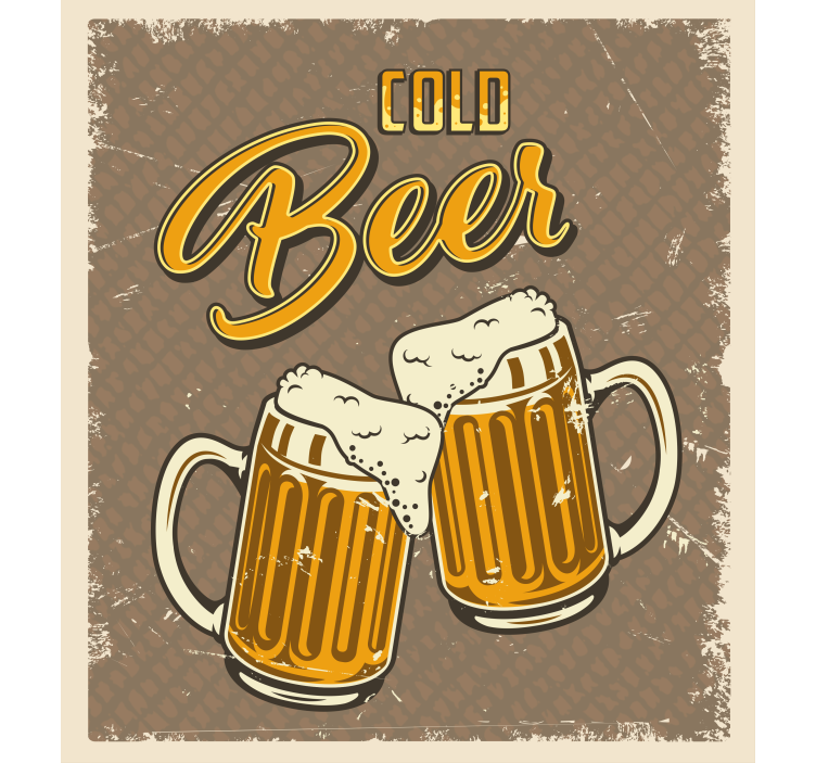 COLD BEER MUGS sport blind - TenStickers