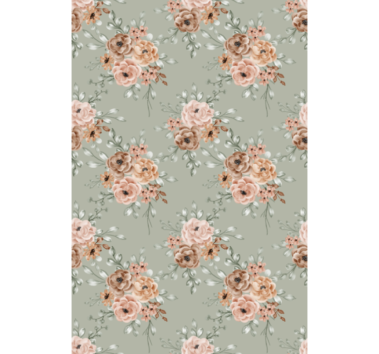Beautiful beige arrangement flower blind - TenStickers