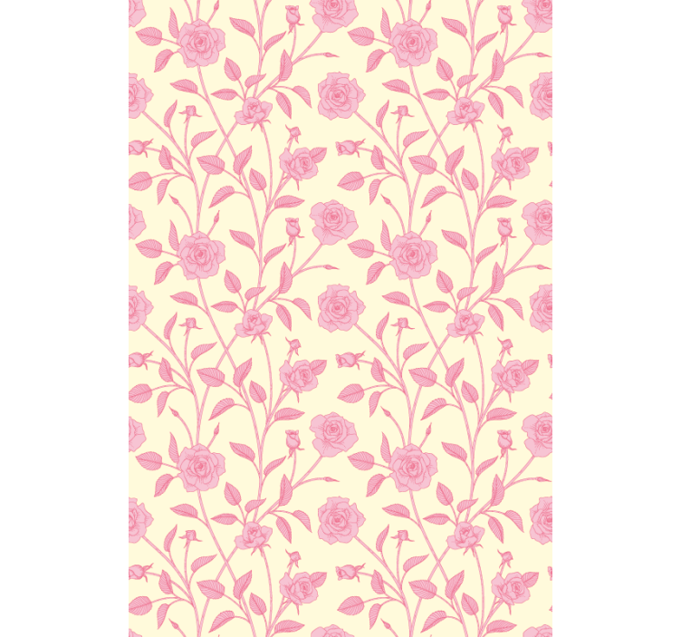 Pink Rose Floral flowers and plant blind - TenStickers