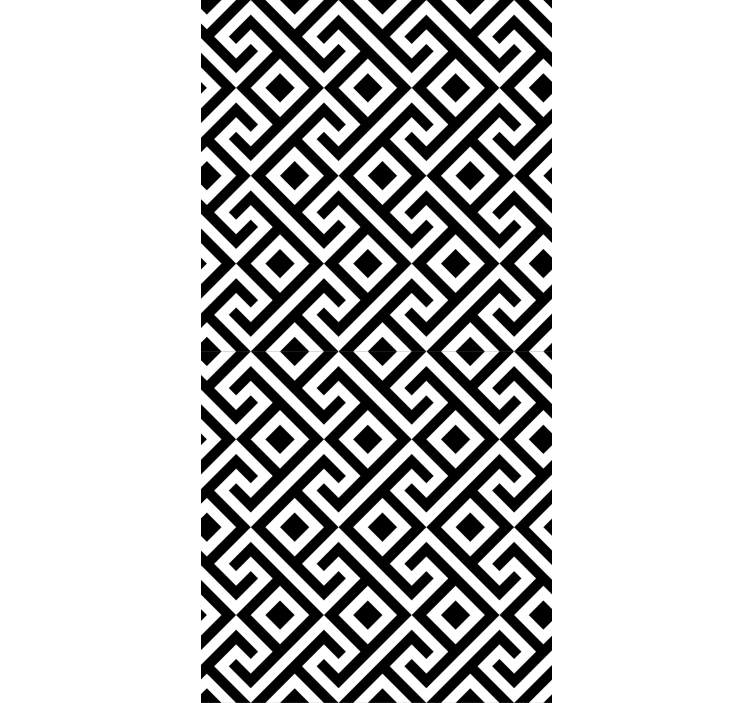 Geometric Black White texture and pattern blind - TenStickers