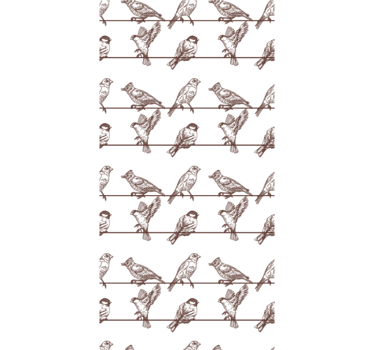 Avian Perched on Limbs flowers and plant blind - TenStickers