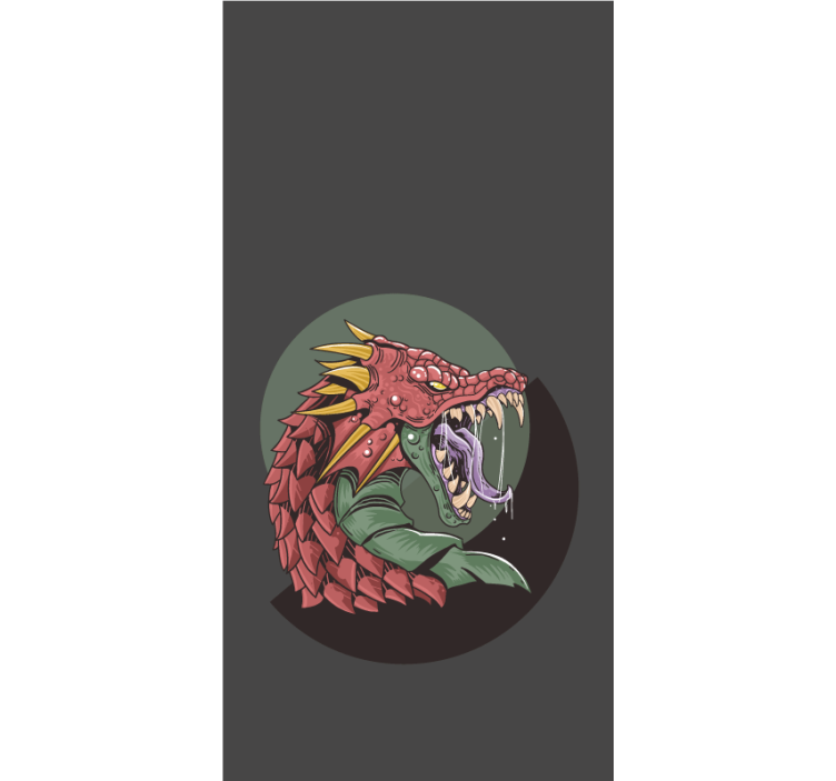 Ferocious dragon head geek roller blind - TenStickers