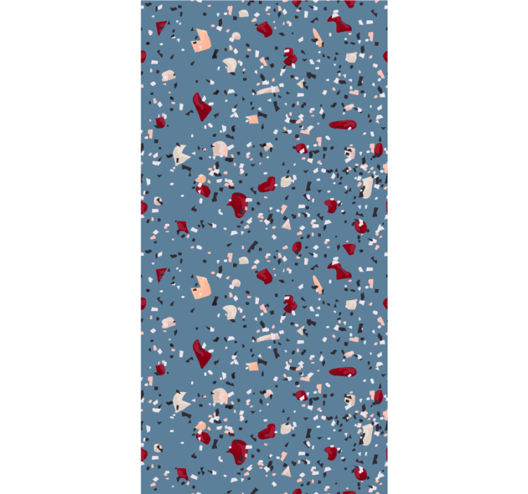 Blue geometric terrazzo texture and pattern blind - TenStickers