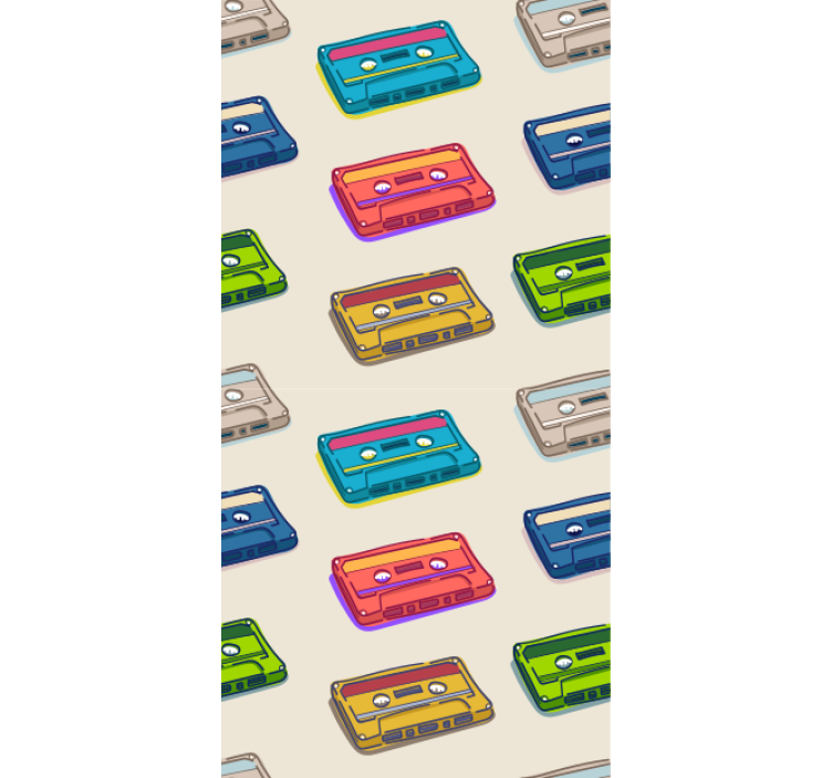 Colorful Cassette Tapes geek roller blind - TenStickers