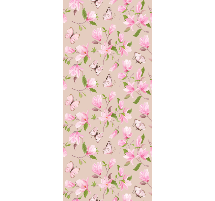 Delicate Floral Butterflies flowers and plant blind - TenStickers