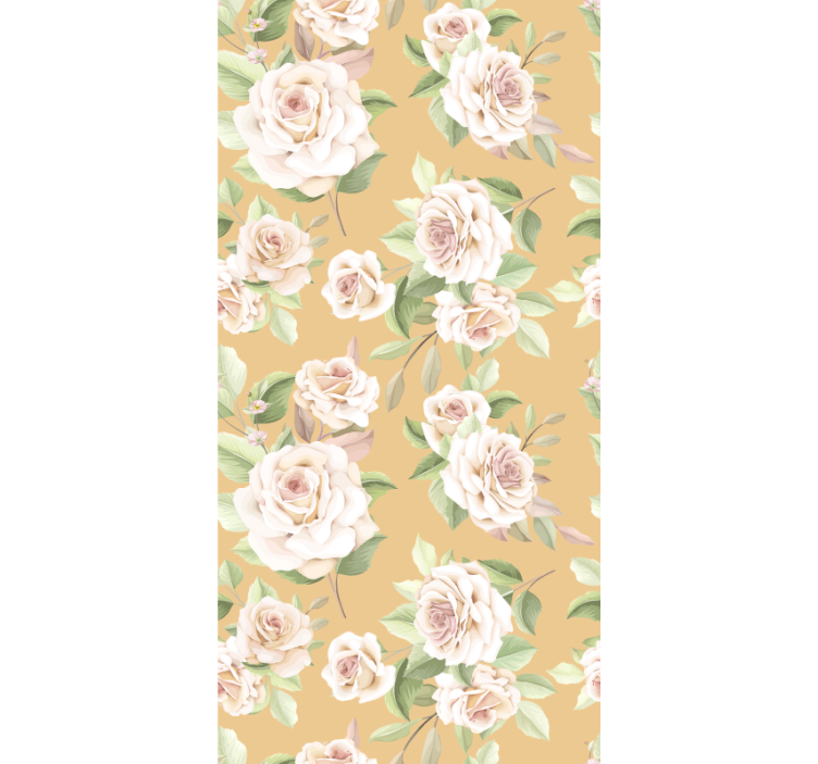 Blooming rose pattern flowers and plant blind - TenStickers
