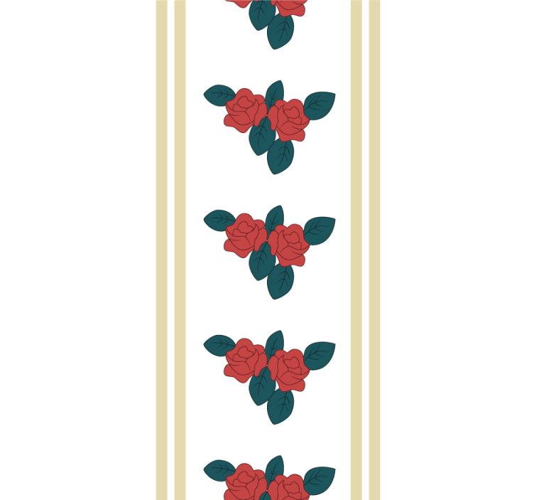 Rose pattern with leaves flower blind - TenStickers