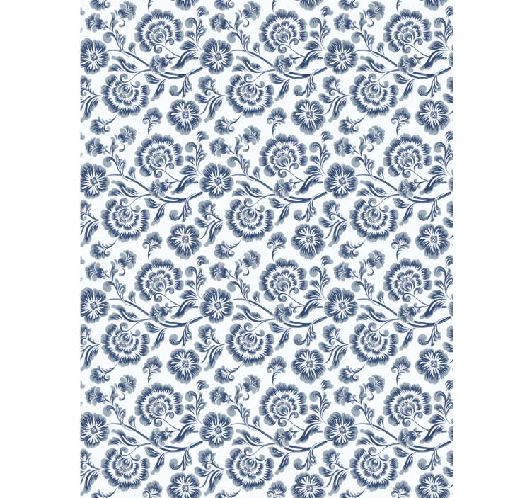 Elegant grey theme flower blind - TenStickers