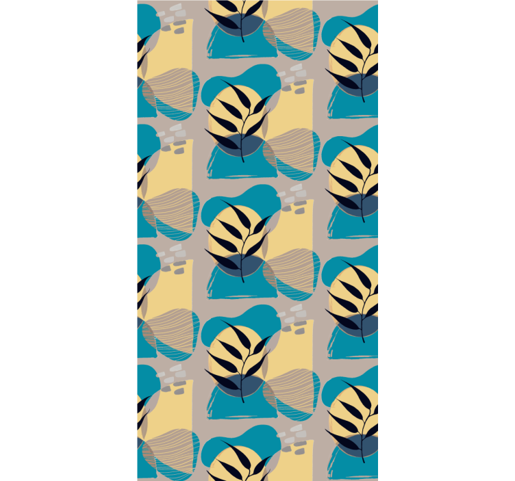 Stylised tropical leaves flowers and plant blind - TenStickers