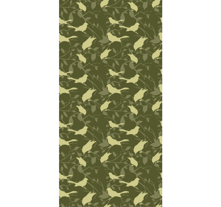 Green birds victorian style  Classic blind - TenStickers