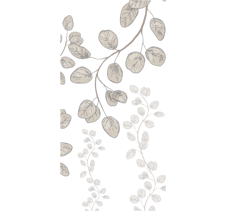Thin leaves pattern flowers and plant blind - TenStickers