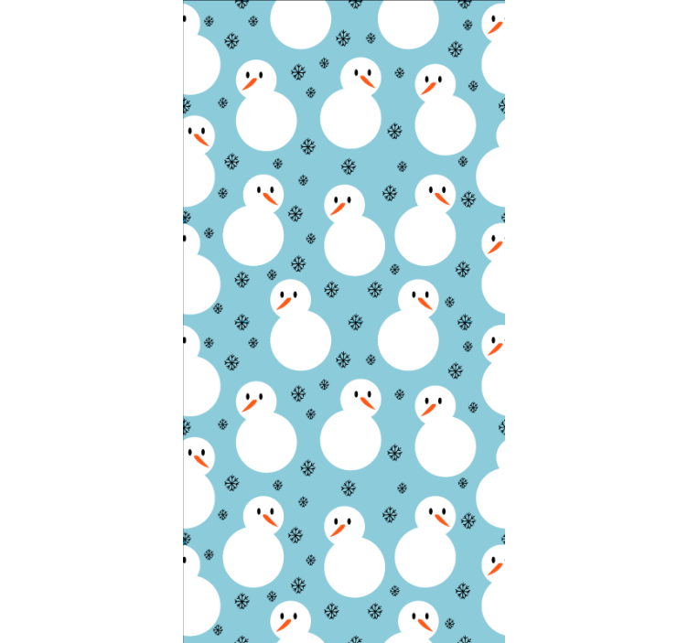 Snowman blue pattern original roller blind - TenStickers