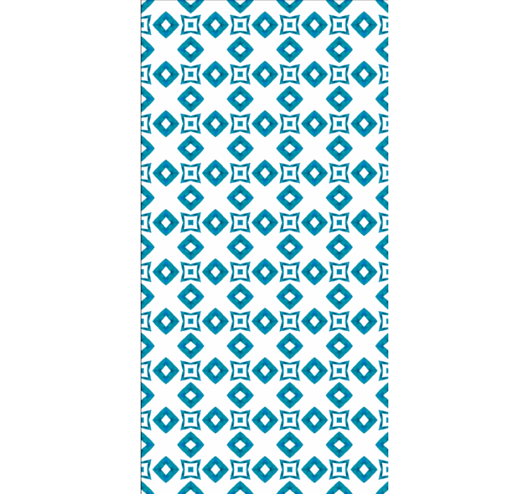 Geometric blue pattern kitchen blind - TenStickers