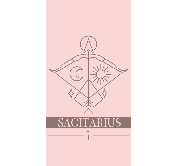 Sagittarius Symbol text roller blind - TenStickers